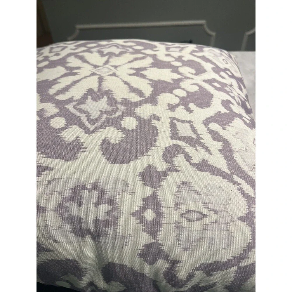 Pottery Barn Purple & White 20” Square Pillow Throw Bed